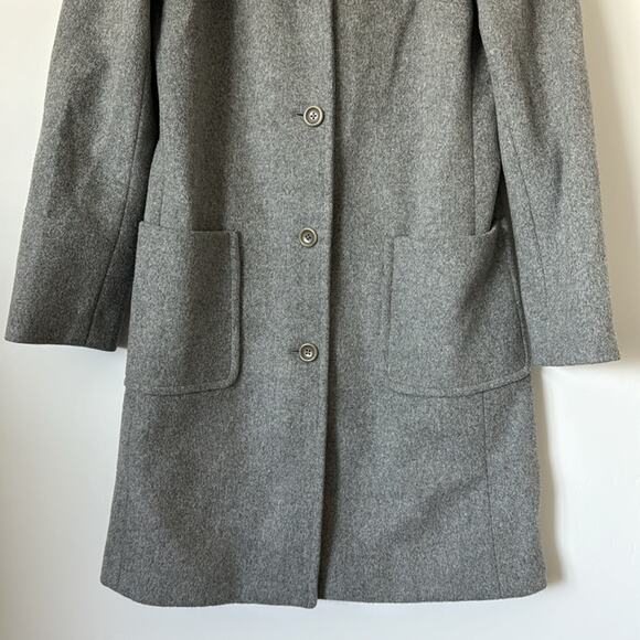 J. Crew Grey Wool Cashmere Blend Coat Size: XS Petite - Picture 3 of 5